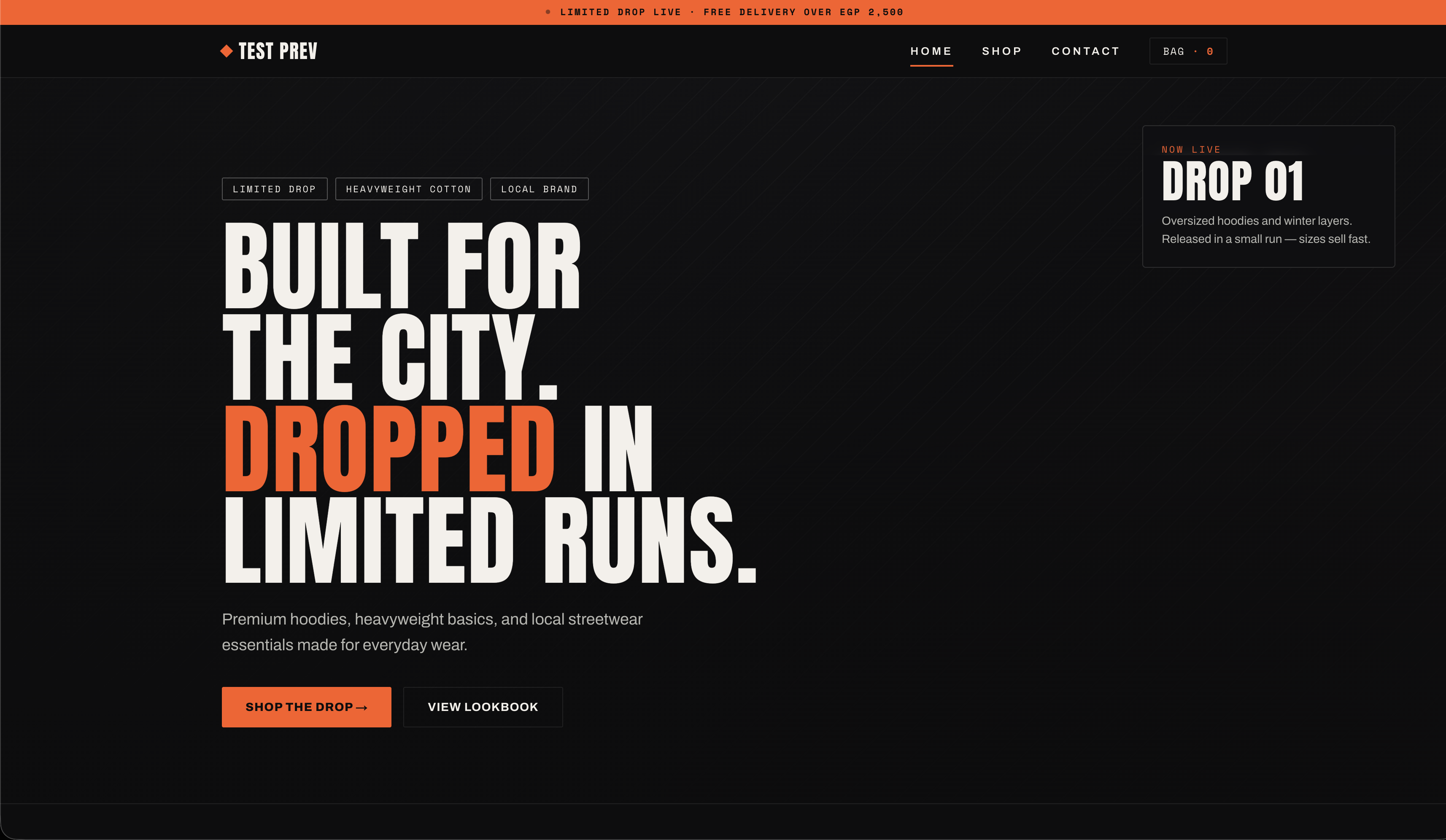 District Drop theme preview