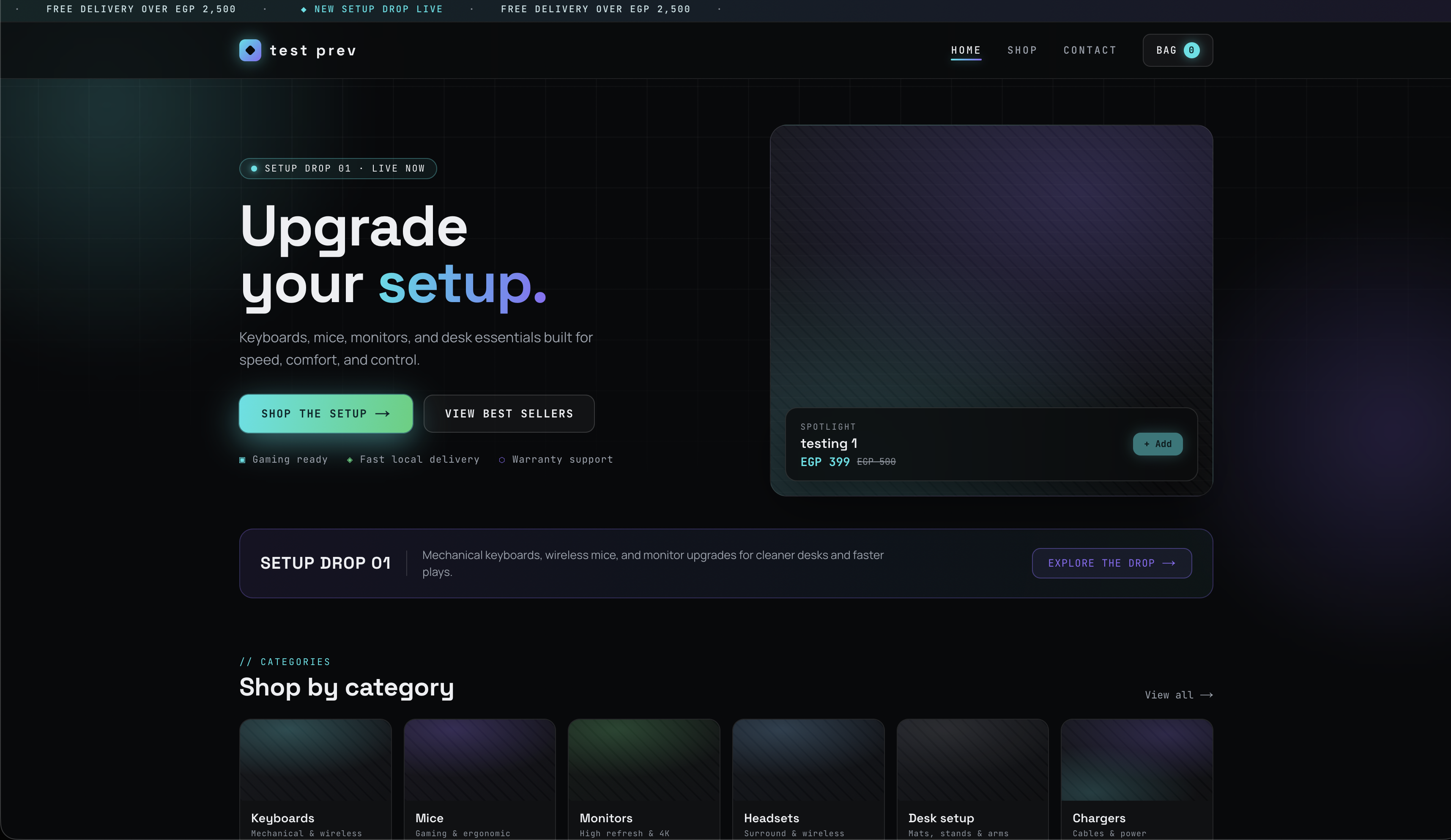 Tech Grid theme preview