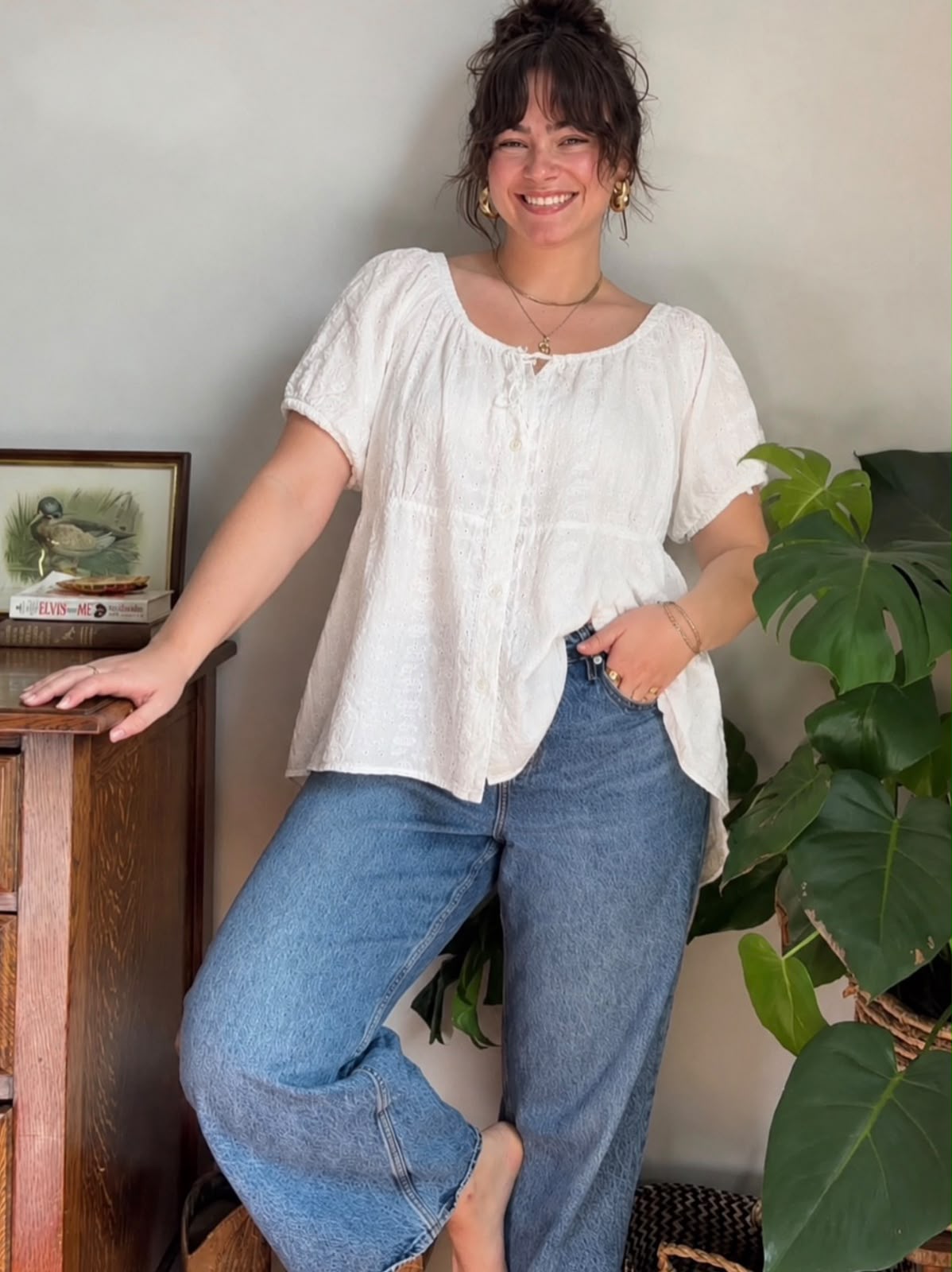 Delicate embroidered blouse